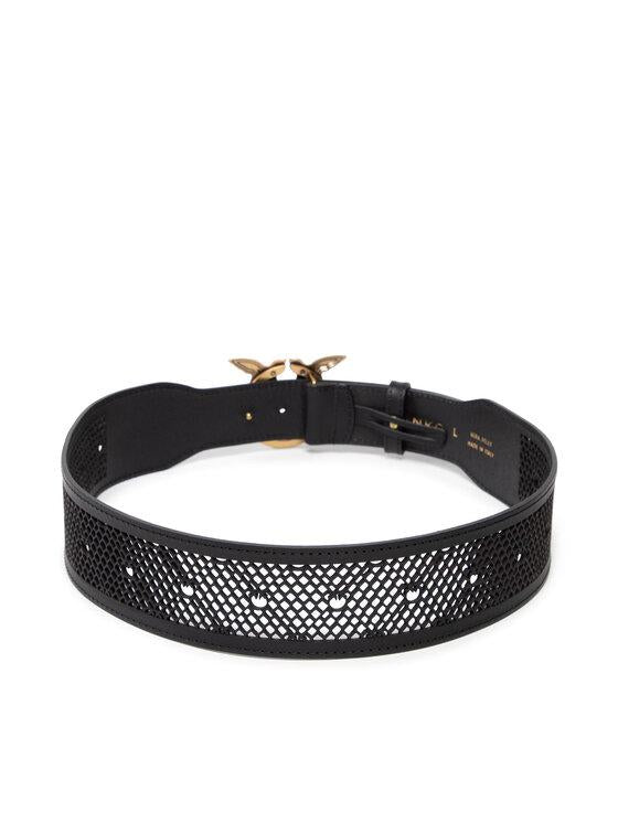 PINKO LOVE MONOGRAM BELT H6 PELLE LASERATA