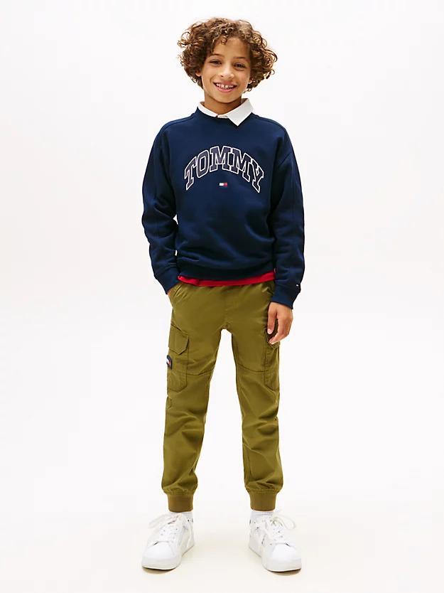 TOMMY HILFIGER VARSITY RAISED PRINT SWEATSHIR