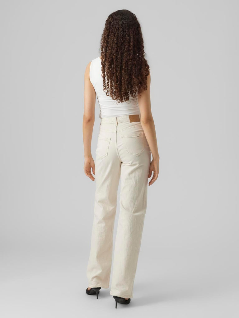 VERO MODA VMTESSA HR WIDE JEANS ECRU GA