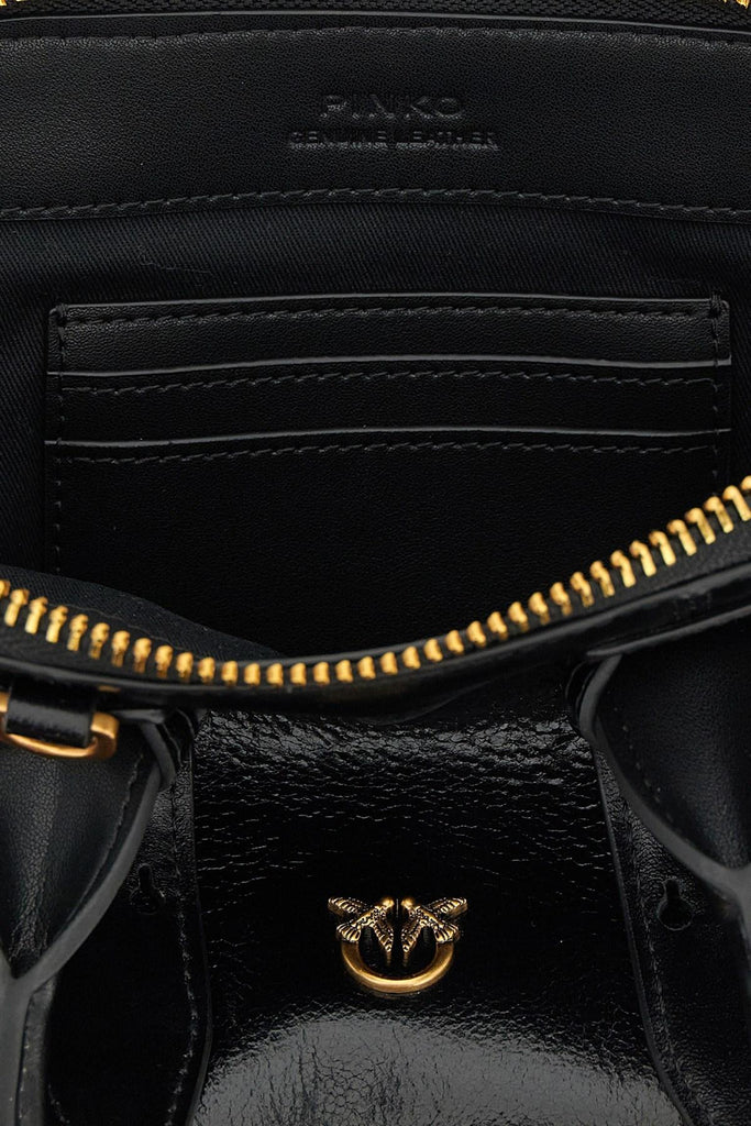PINKO BOWLING BAG ZIP MINI PELLE NAP