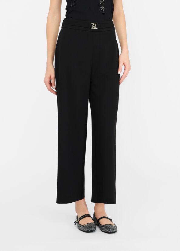 LIU JO PANT.FLARE CROPPED ELASTIC H.W