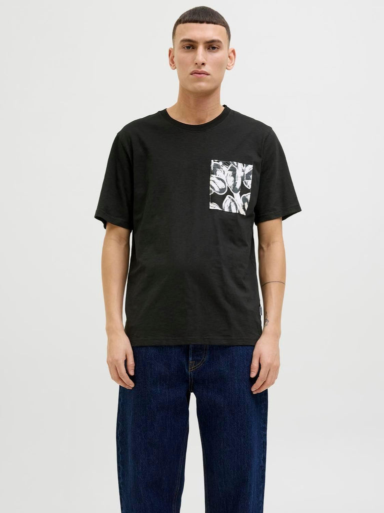 JACK AND JONES JORSPLIT AOP POCKET TEE SS CREW NECK