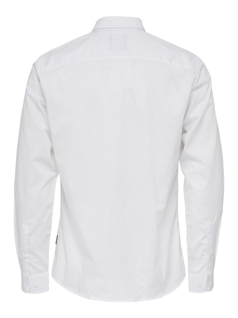 ONLY&SONS ONSSANE LIFE SLIM LS SOLID POPLIN SHIRT