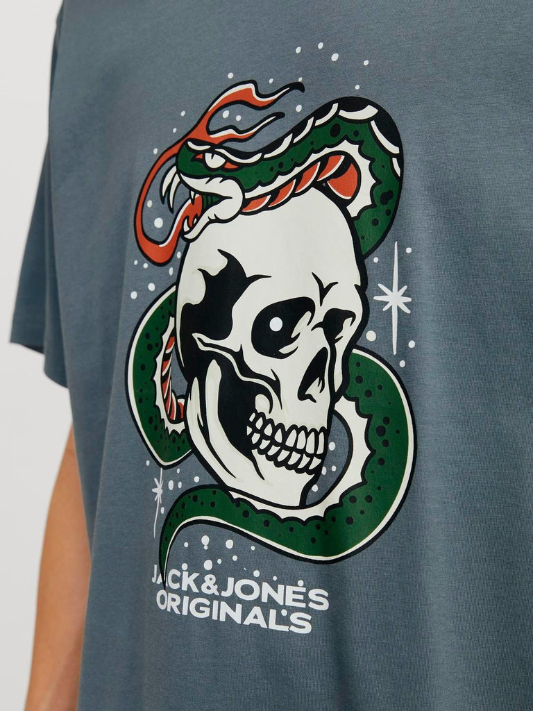 JACK AND JONES JORANATOMY SKULL TEE SS CREW NECK SN