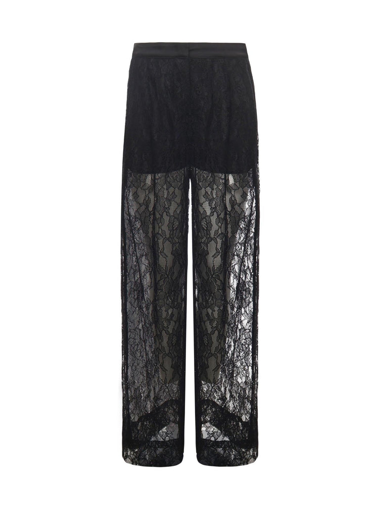 PINKO CLUEDO PANTALONE SATIN E PIZZO