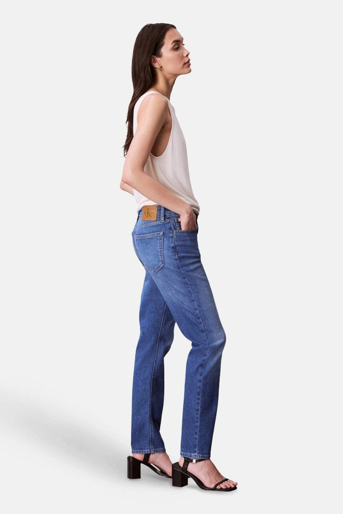 CALVIN KLEIN JEANS MID RISE SLIM INDIGO