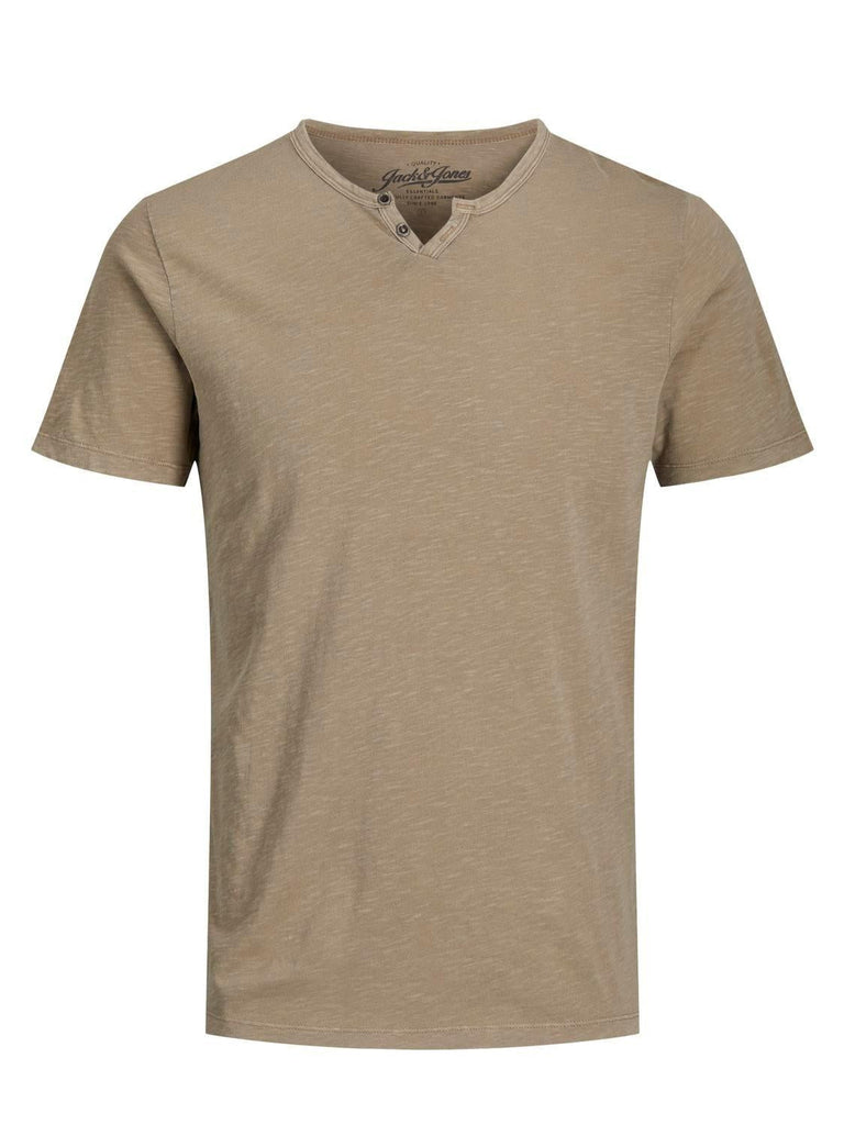 JACK AND JONES JJESPLIT NECK TEE SS NOOS