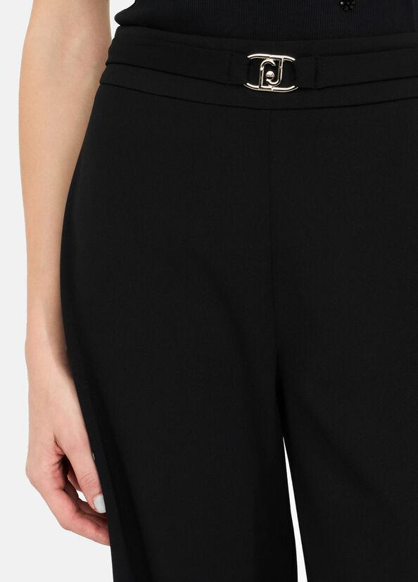 LIU JO PANT.FLARE CROPPED ELASTIC H.W