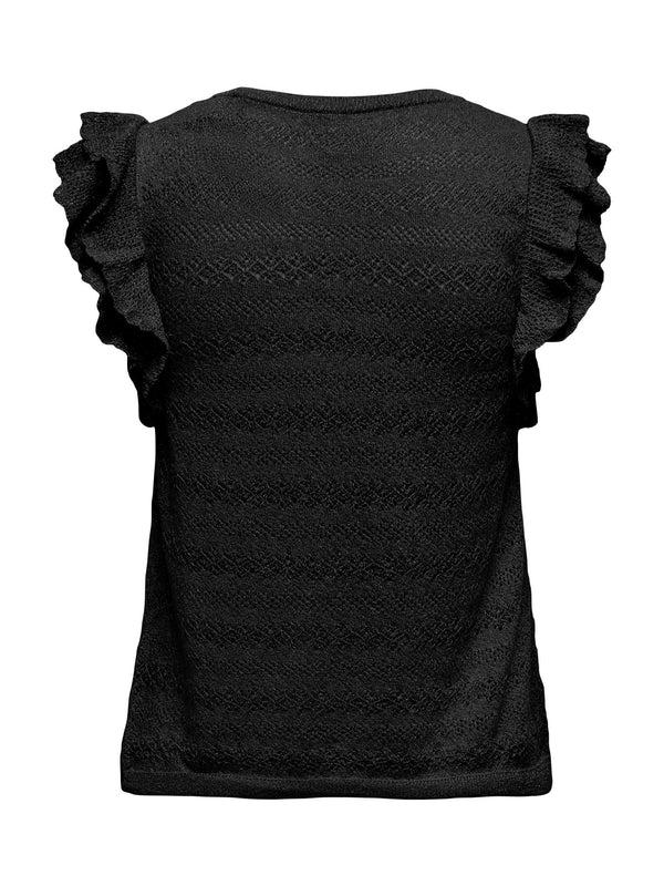 ONLY ONLAGA SL GLITTER O-NECK TOP KNT