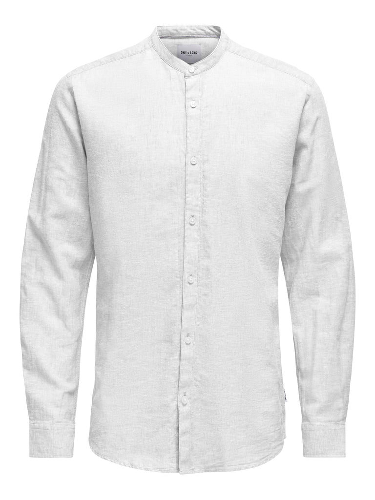 ONLY&SONS ONSCAIDEN LS SOLID LINEN MAO SHIRT NOOS
