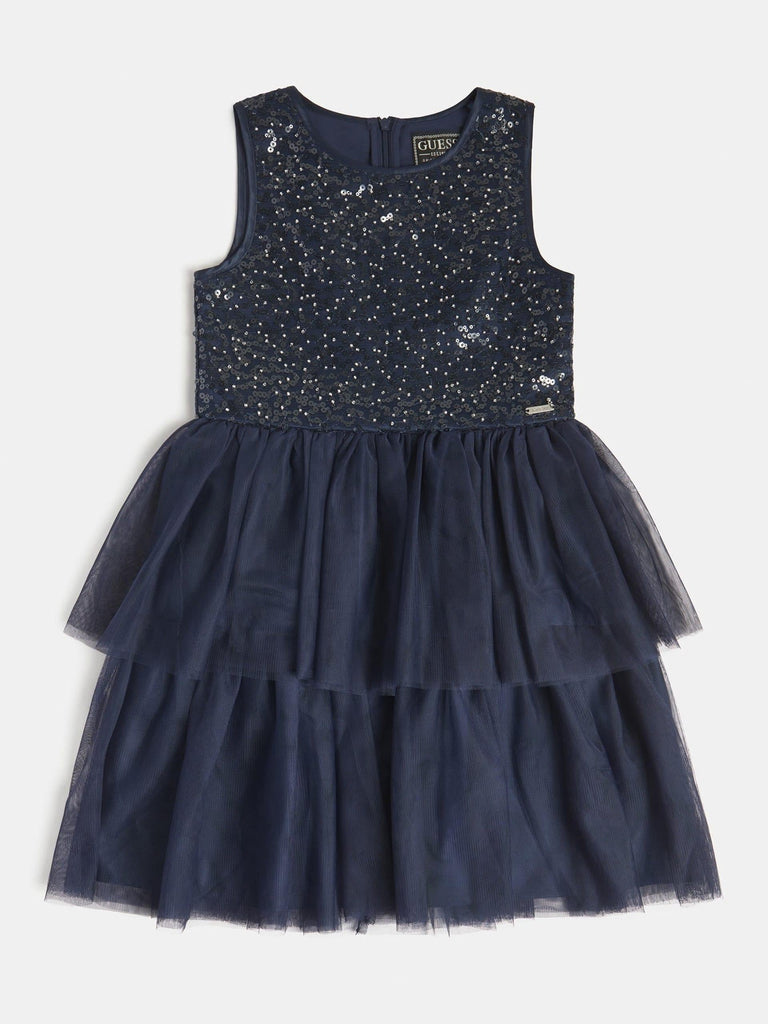 GUESS MIXED FABRIC SL DRESS_CEREMONY