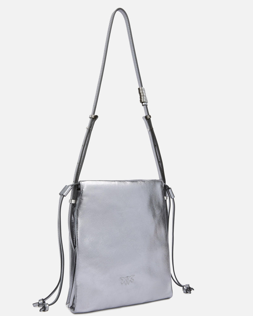 PINKO SLOUCHY MINI METALLIC SUEDE