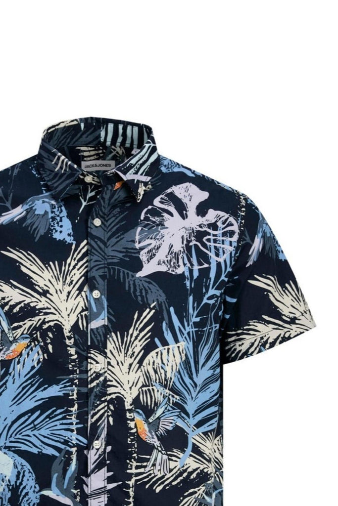 JACK AND JONES JJHAWAII AOP SHIRT SS LN