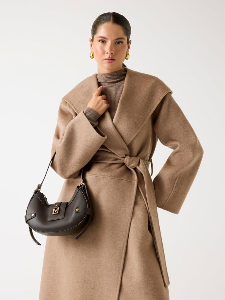 GUESS MARCIANO ELLA HOODED BELTED COAT