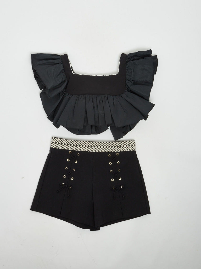ELISABETTA FRANCHI La Mia Bambina CORPINO+SHORTS IN OTTOMAN CON