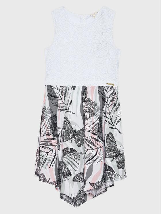 GUESS MIXED FABRIC SL DRESS