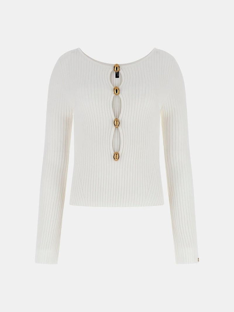 GUESS MARCIANO AGATHE RIBBED LS SWTR