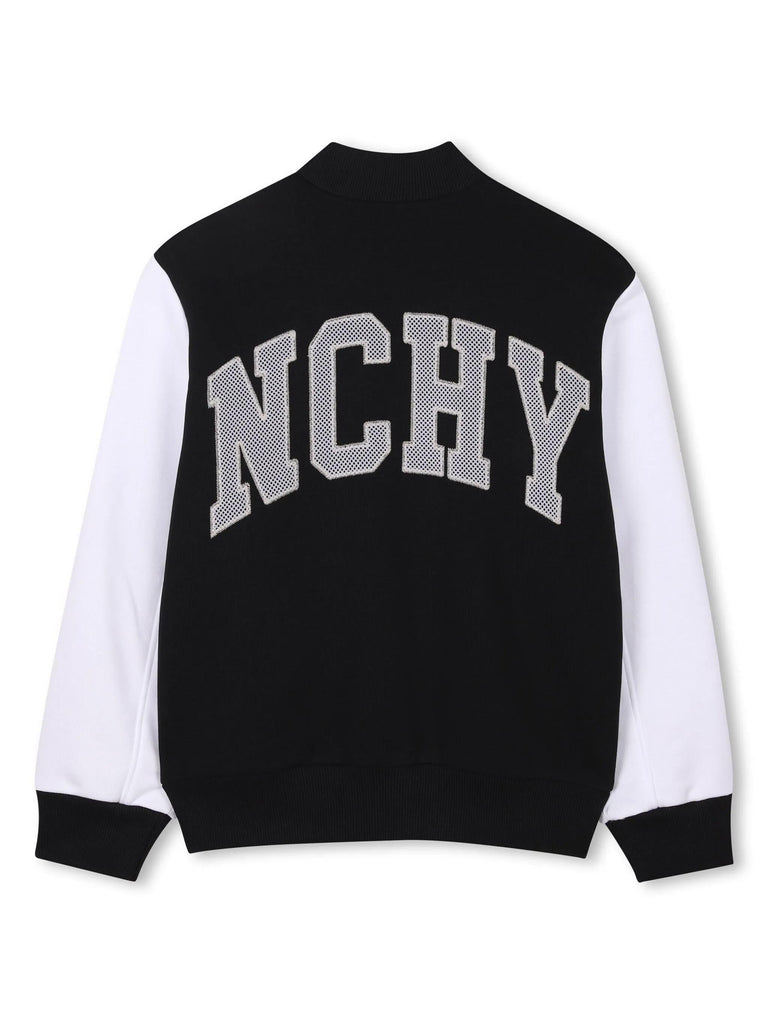 GIVENCHY Bomber per bambino Givenchy Kids nero con applicazione frontale con logo