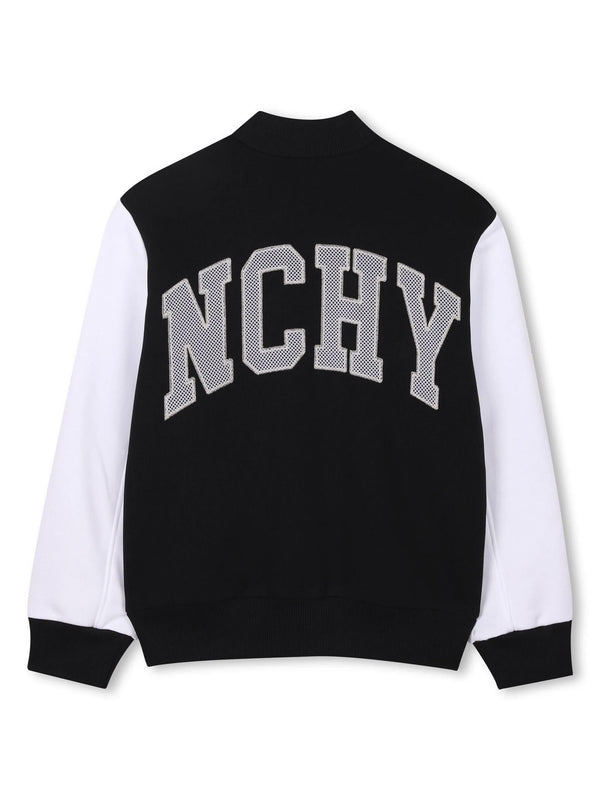 GIVENCHY Bomber per bambino Givenchy Kids nero con applicazione frontale con logo