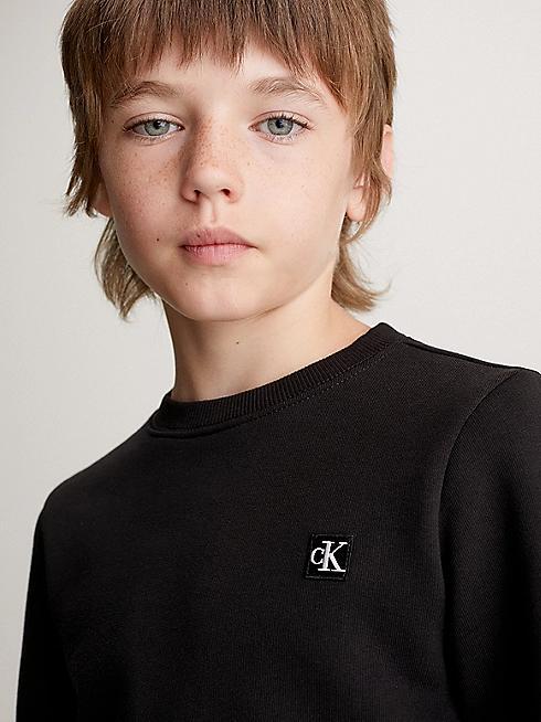 CALVIN KLEIN JEANS MONOGRAM MINI BADGE CREWNECK