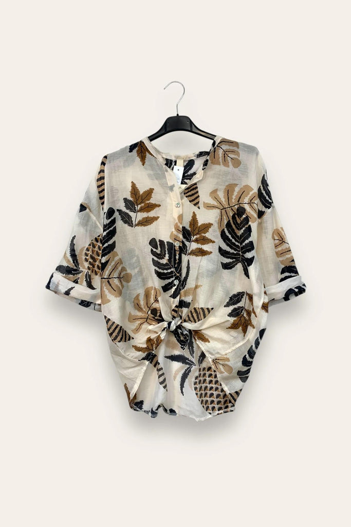 LOVEme Camicia seta e cotone in fantasia