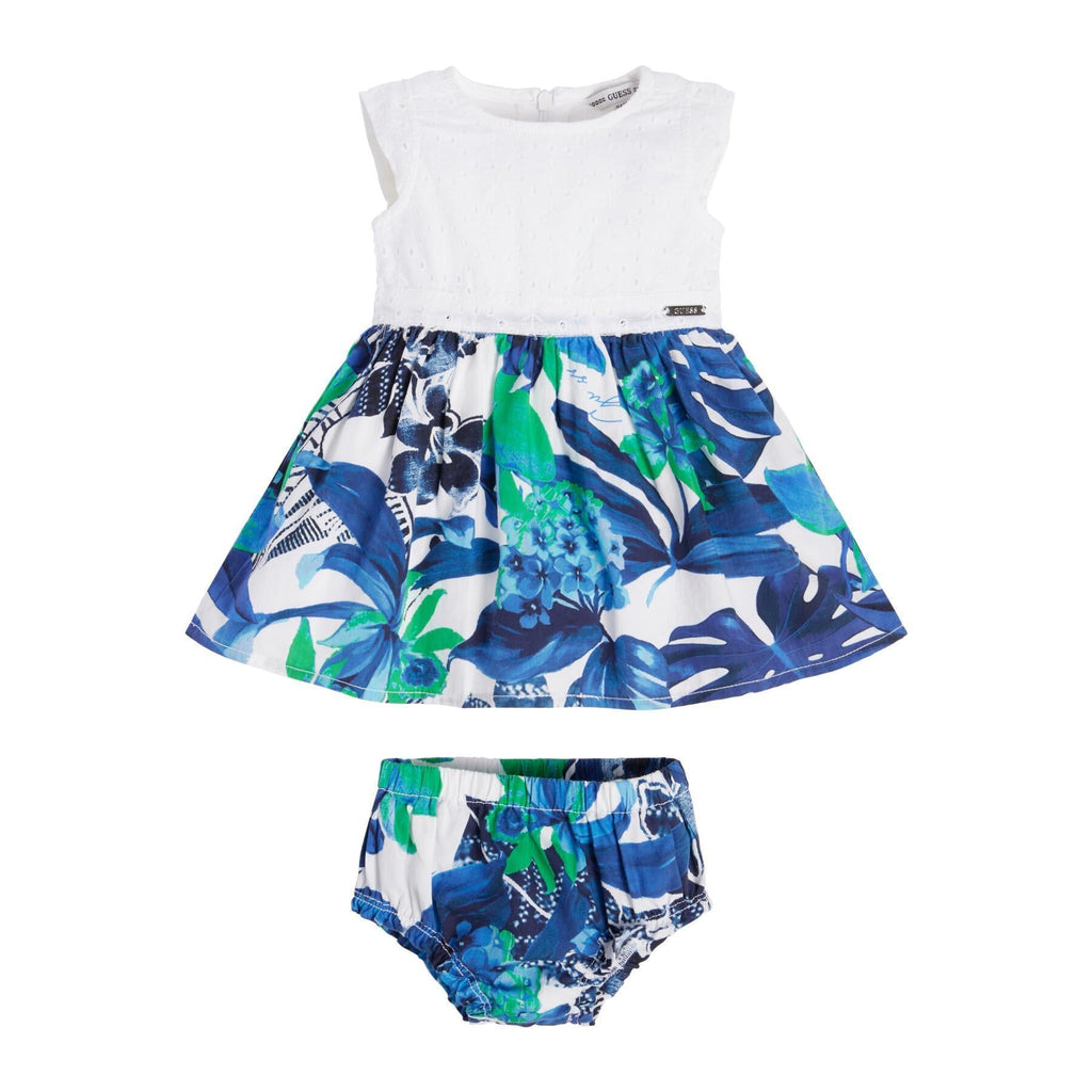 GUESS SET MIX FABRIC SL DRESS+PANTIE