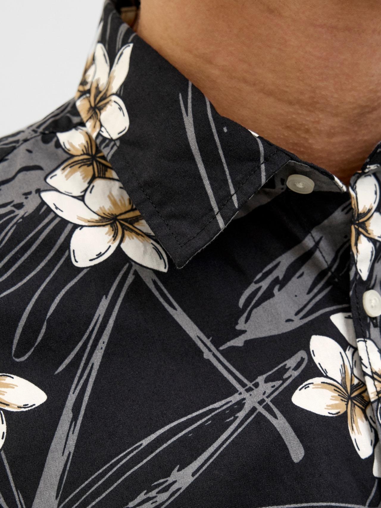 JACK AND JONES JJHAWAII AOP SHIRT SS LN