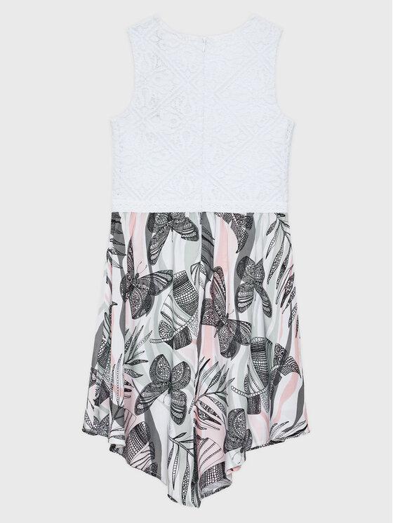 GUESS MIXED FABRIC SL DRESS