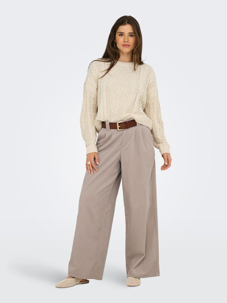 ONLY ONLELLY LIFE LS CABLE O-NECK CC KNT