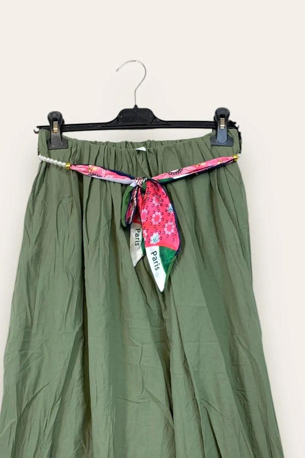 LOVEme Gonna effetto stropicciato in mussola di cotone