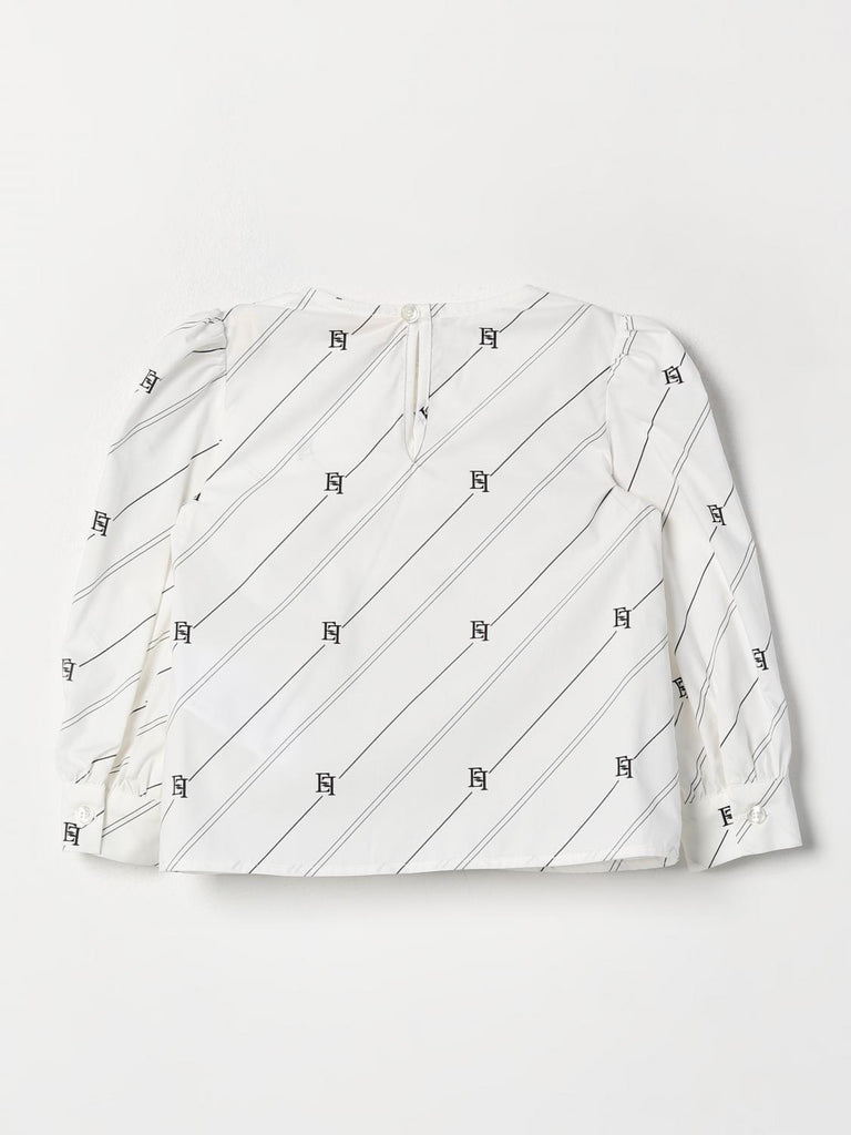 ELISABETTA FRANCHI La Mia Bambina CAMICIA IN POPELINE STAMPA RIGA EF