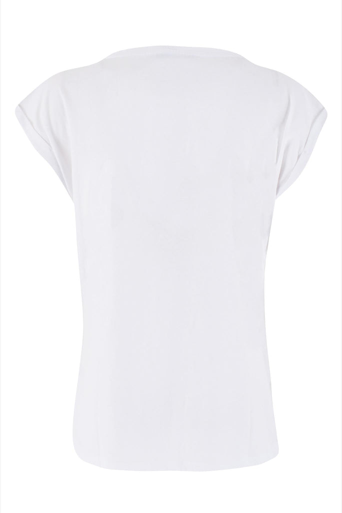 YES ZEE T-SHIRT DONNA MANICA PIPISTRELLO CON RISVOLTO