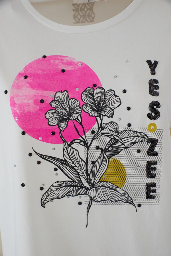 YES ZEE T-SHIRT DONNA GIROCOLLO, M/C