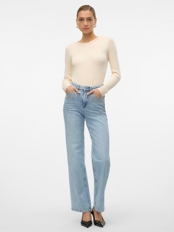VERO MODA VMHOLLYKARIS LS TIE BACK PULLOVER GA BOO