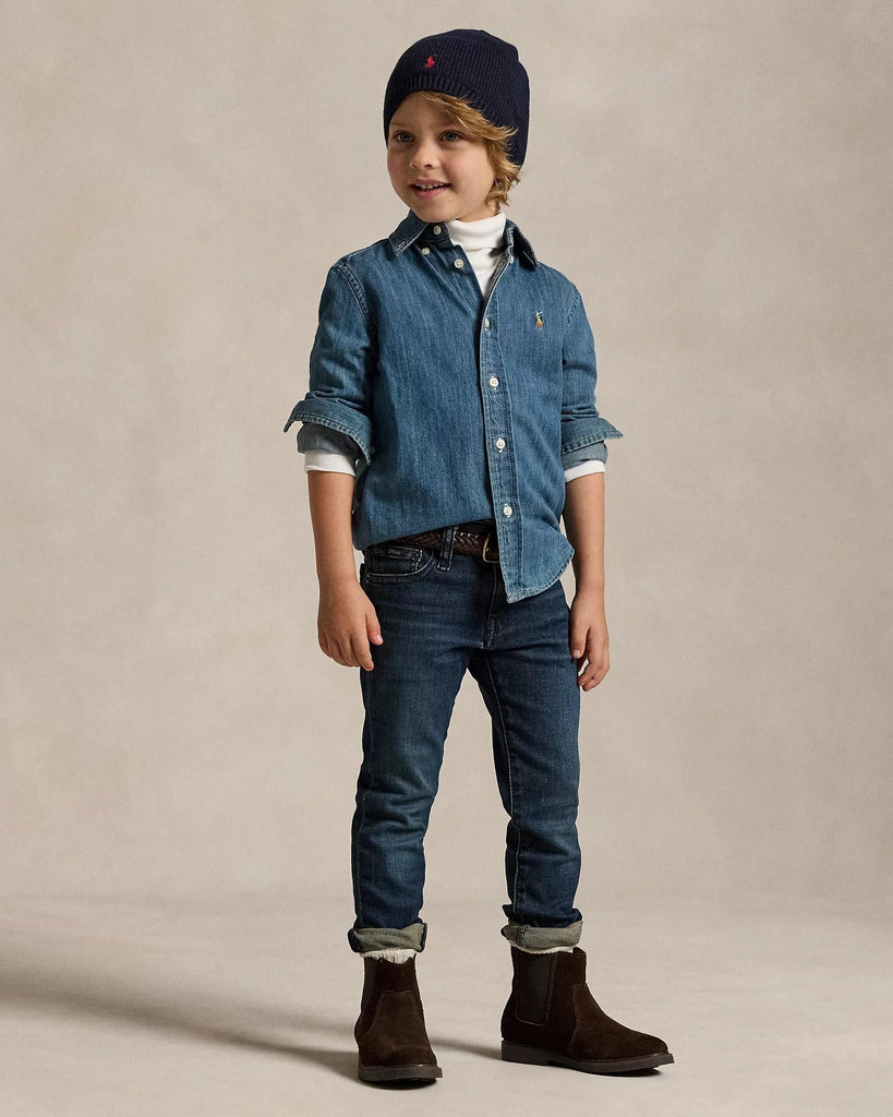 RALPH LAUREN ELDRIDGE SKN-BOTTOMS-DENIM