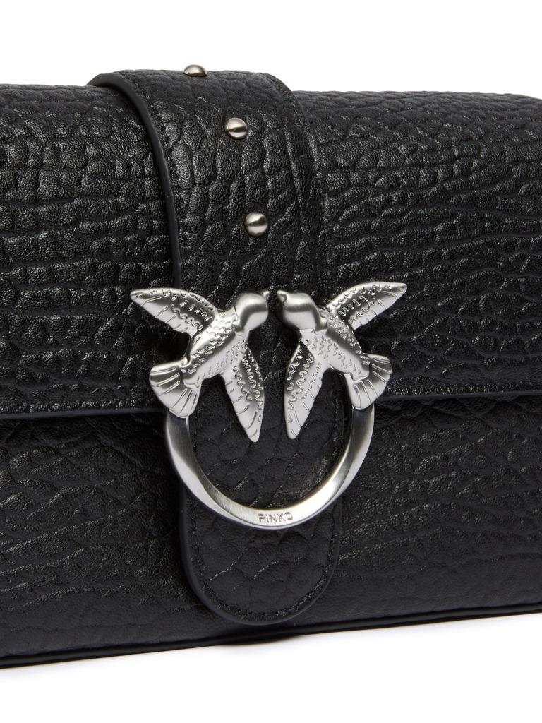 PINKO LOVE ONE MINI SLOUCHY FL PELLE