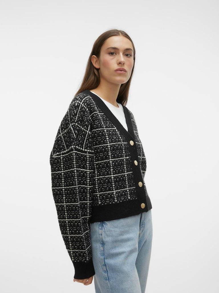 VERO MODA VMKIA LS V-NECK CROP CARDIGAN CO