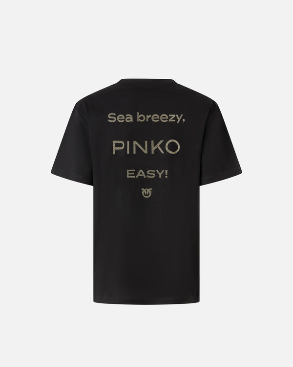 PINKO STREPITOSO T-SHIRT JERSEY LOGO