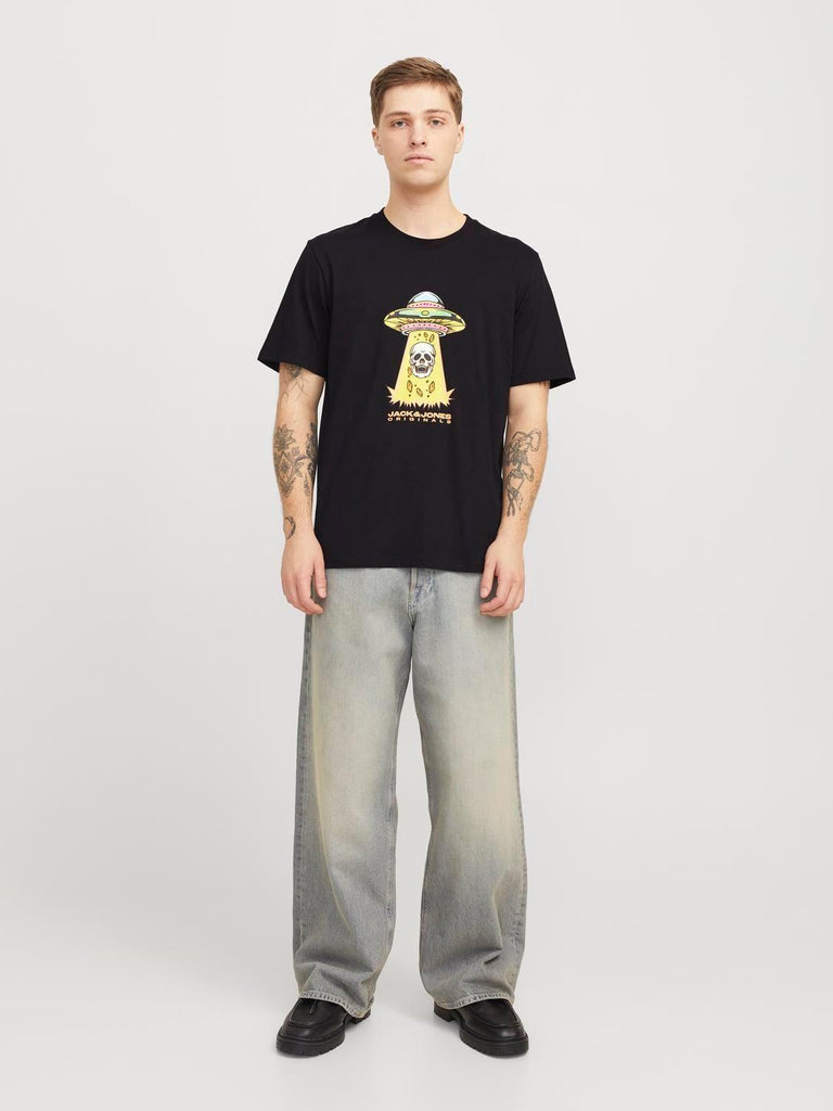 JACK AND JONES JORANATOMY SKULL TEE SS CREW NECK SN