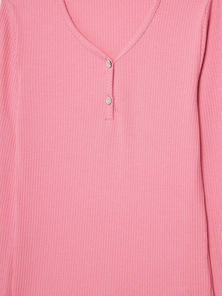 GUESS VISCOSE RIB LS T-SHIRT_MINIME