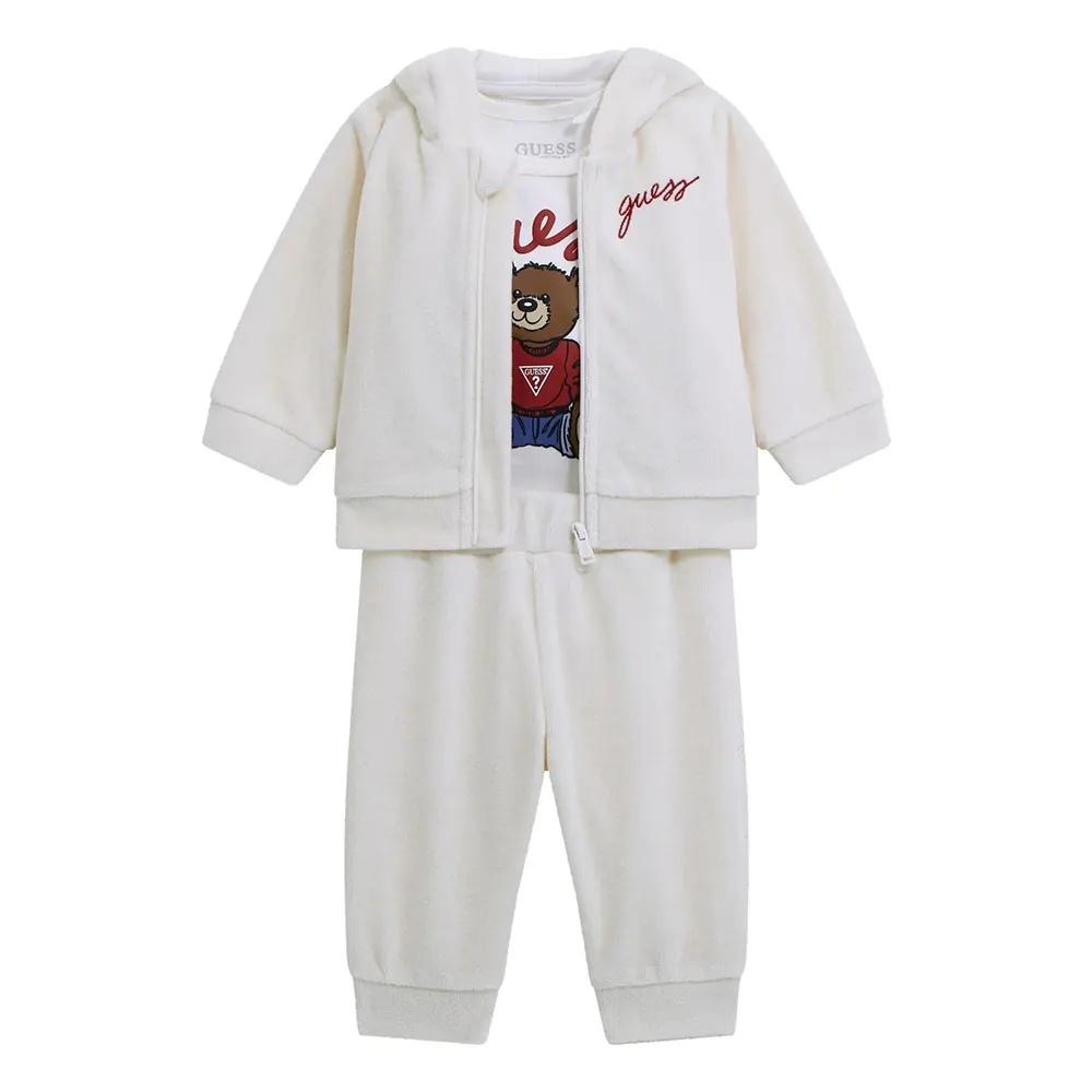 GUESS SET HOODED TOP+LS BODY+PANTS