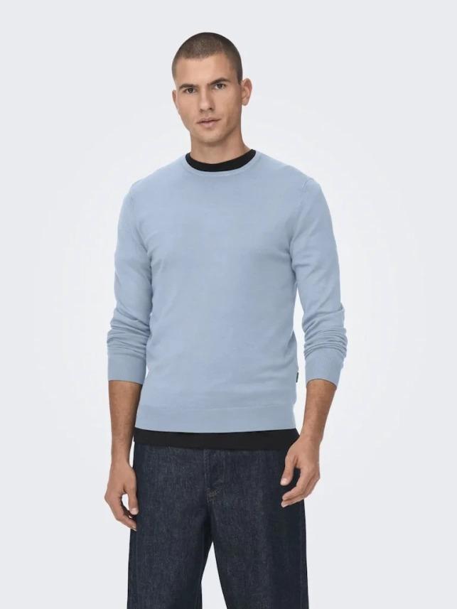 ONLY&SONS ONSWYLER LIFE REG 14 LS CREW KNIT NOOS