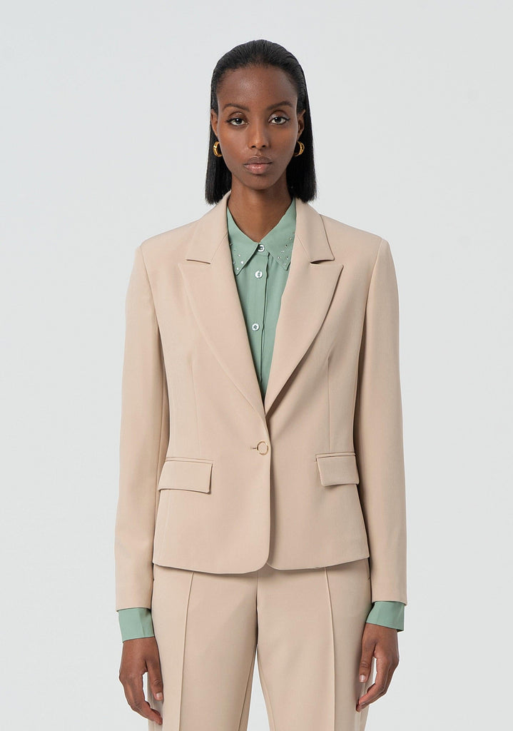 FRACOMINA SHORT TAILOR JACKET MUD