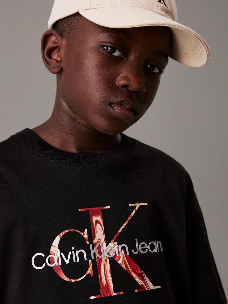CALVIN KLEIN JEANS OCEAN SWIRL MONO T-SHIRT