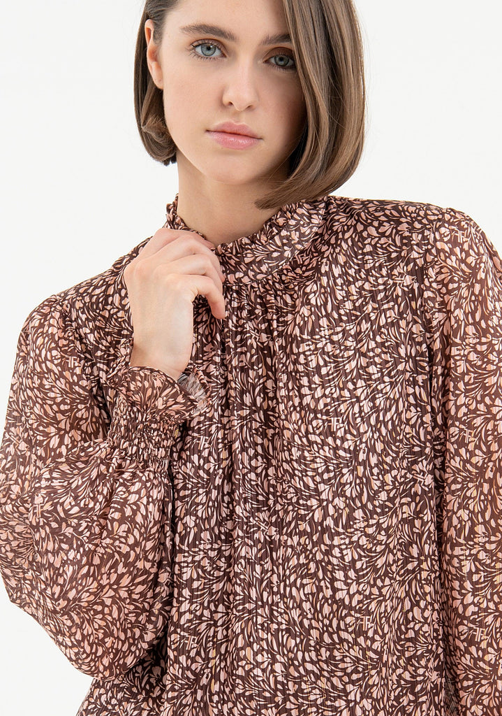 FRACOMINA CAMISOLE PRINT BROWNPOWDER