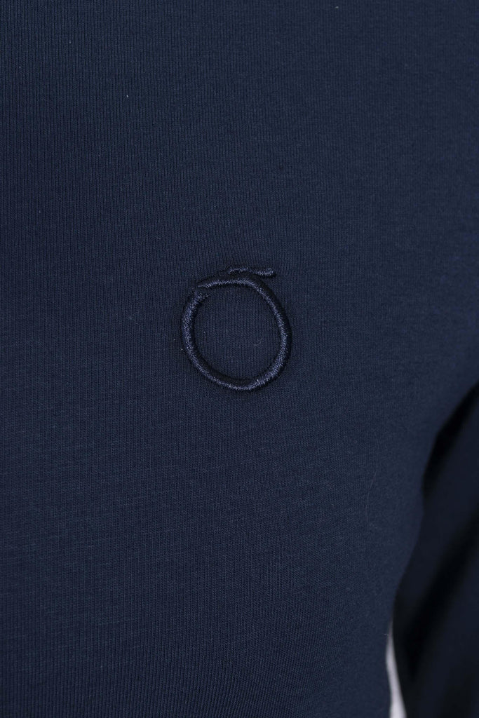 TRUSSARDI T-SHIRT LONG SLEEVE GREYHOUND EMBROIDERY JERSEY STRETCH