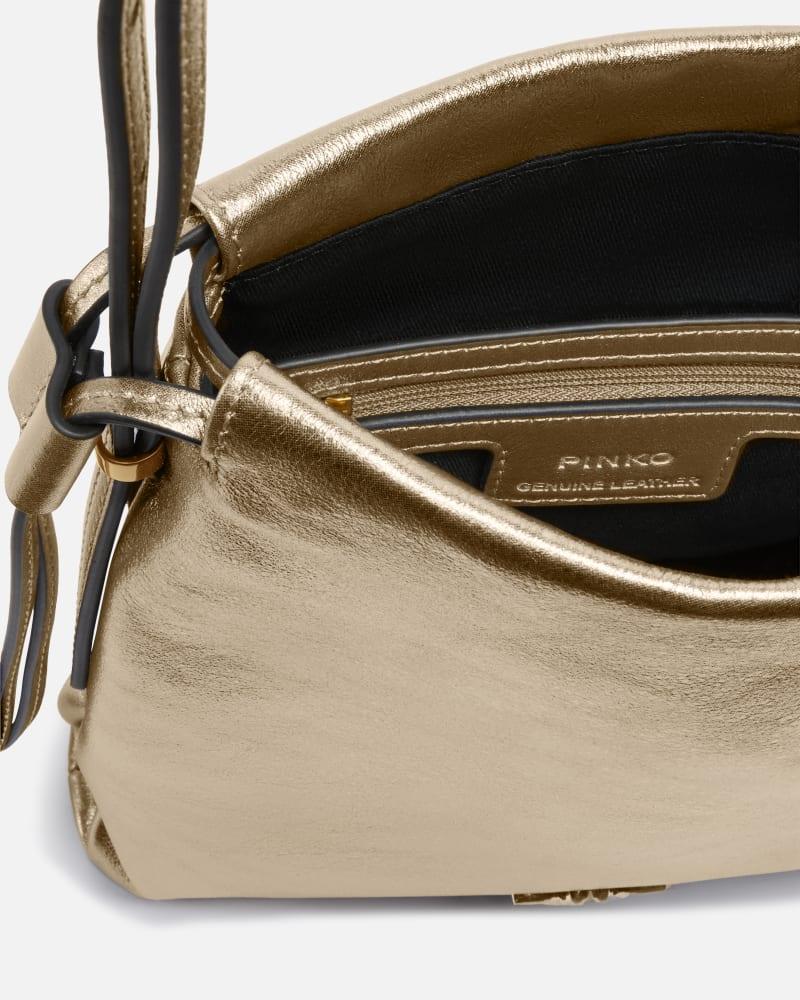 PINKO SLOUCHY MINI METALLIC SUEDE