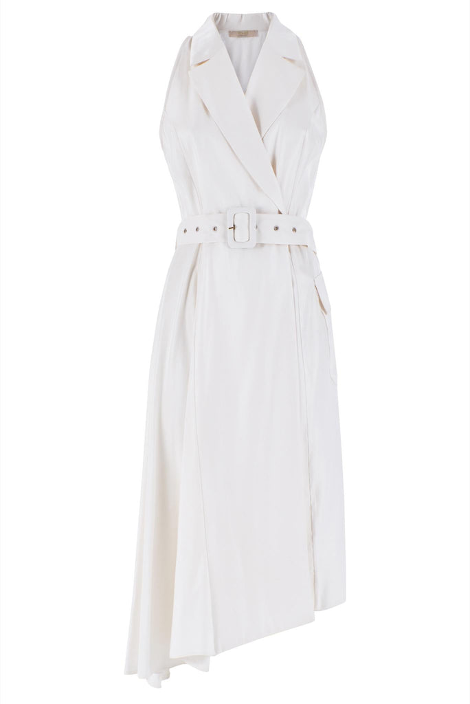 YES ZEE ABITO DONNA ASIMMETRICO SMANICATO CON CINTURA