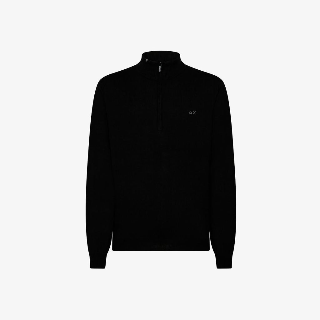 SUN68 HALF ZIP SOLID