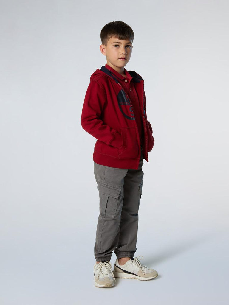 NORTH SAILS HOODED FULL  ZIP SWEATSHIRT W/GRAPHIC
